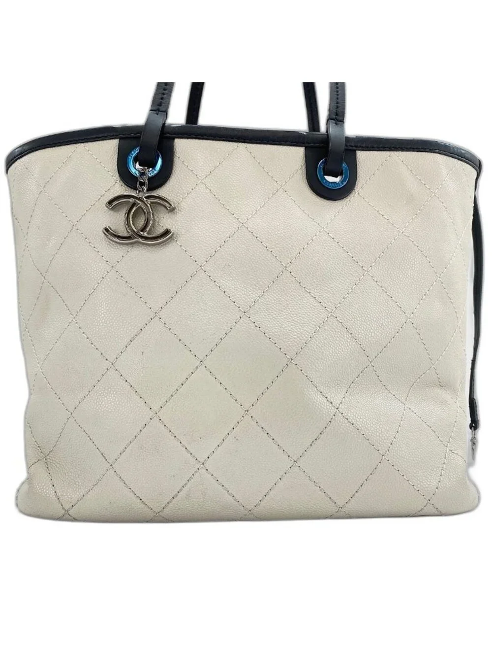 Chanel Tote Quilted White